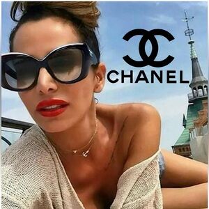 CHANEL 5183 501/3C Sunglasses Black/PearlCC Logo w/Box